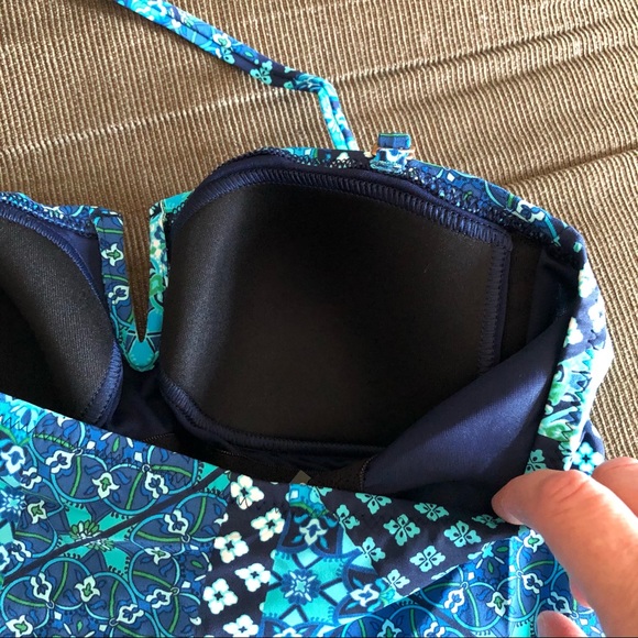 Lands’ End Bandeau tankini top - Picture 7 of 8